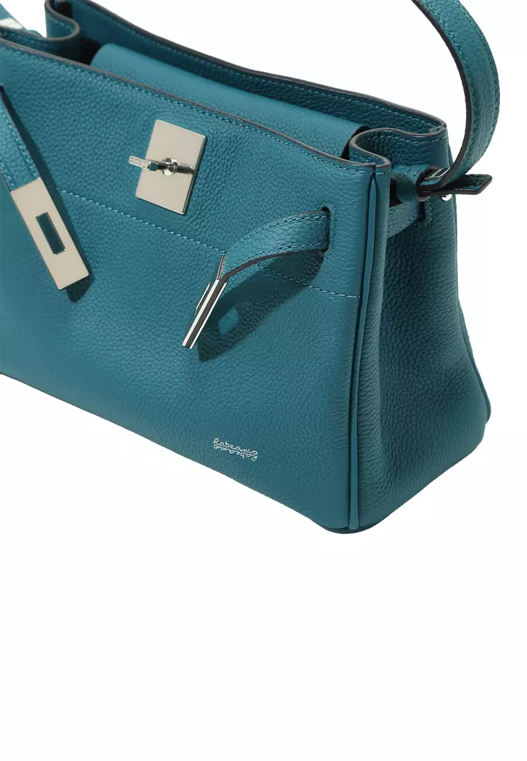SAOIRSE Soft Structural 扣子皮帶迷你袋 II - 綠松石色