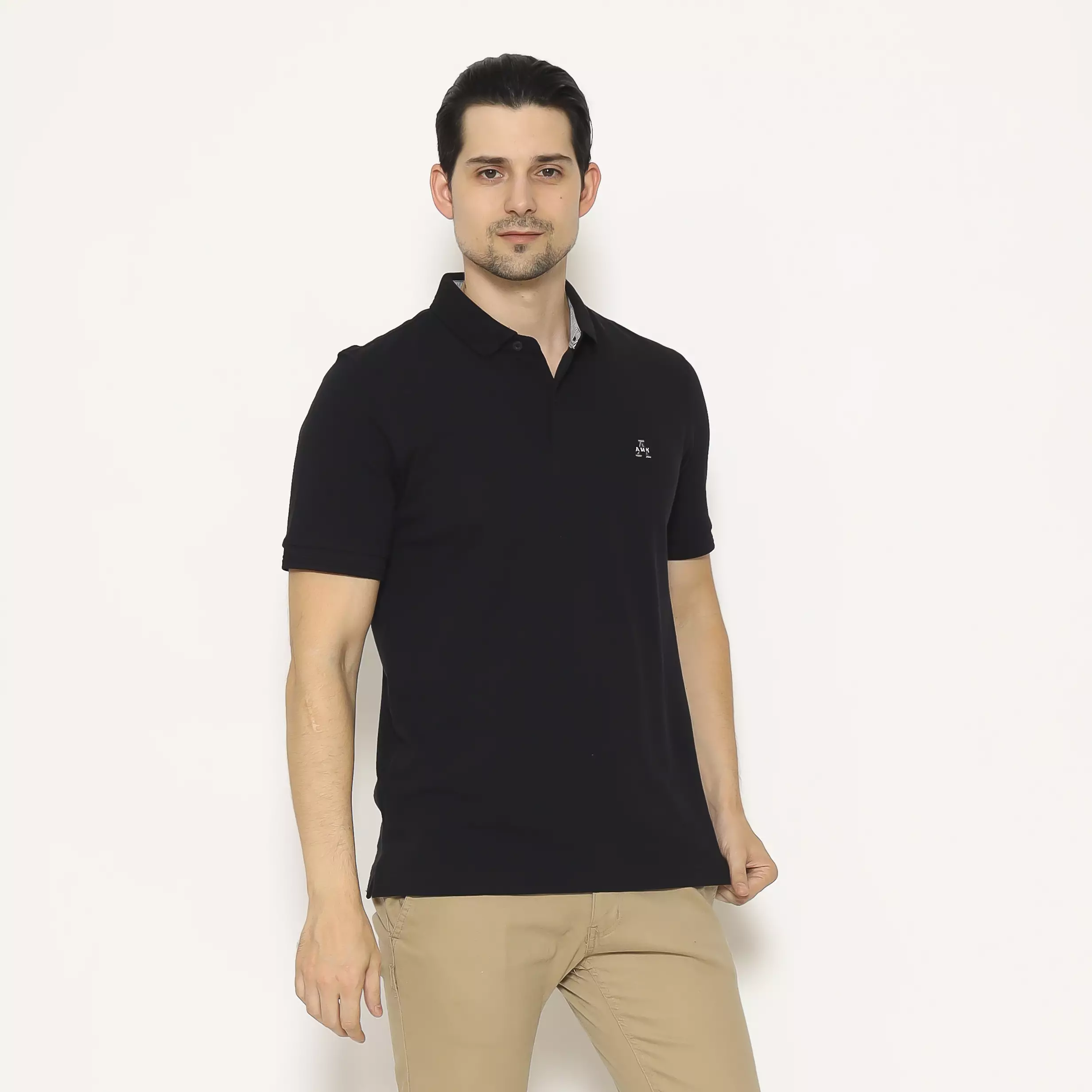 AMK Kaos POLO Solid Lengan Pendek PS ASUKA S/S Black