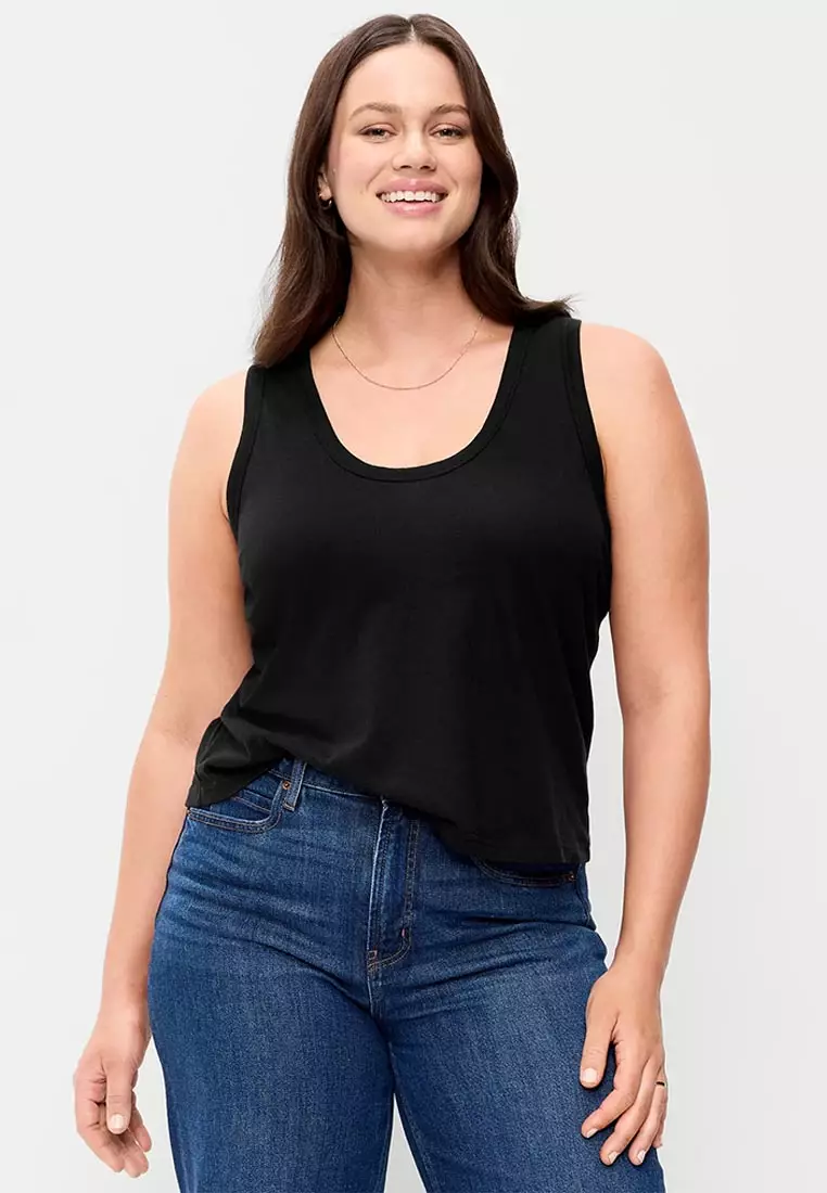 Relaxed Scoop-Neck Tank Top