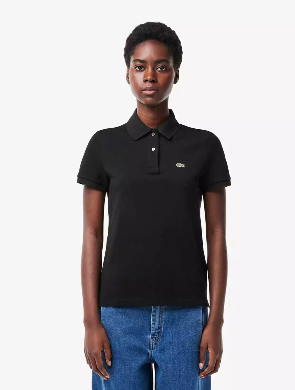Regular Fit Supple Petit Piqué Polo Shirt - Black