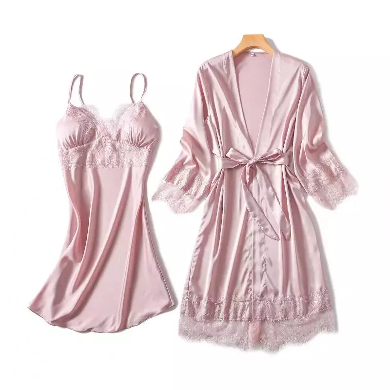 Jual Primrose Lux Primrose Lux Kate Silk Dress and Kimono Set Pink ...