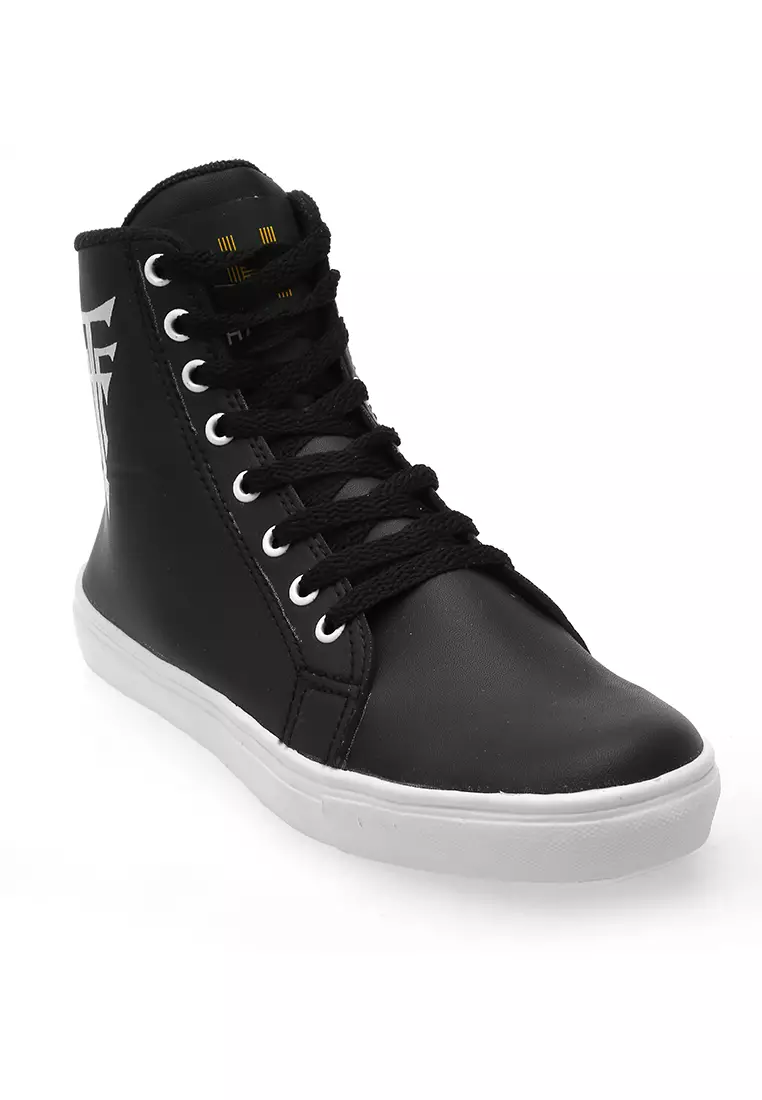 Anando Sepatu Sneakers Pria Casual Shoes Desain Tinggi Material Mesh ORIGINAL - Black