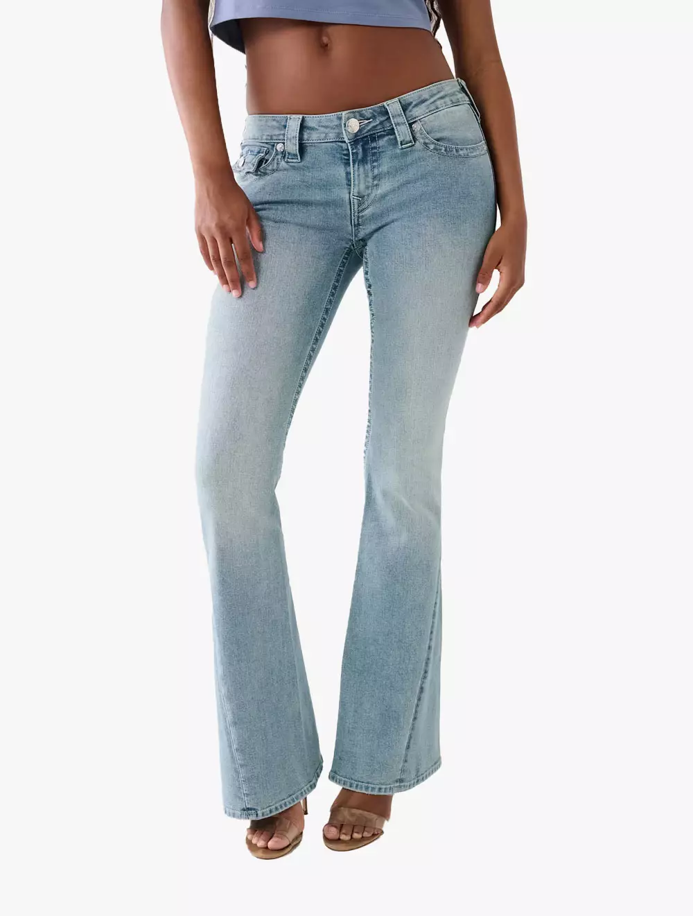 True Religion - Women Denim Pants - JOEY LOW RISE FLARE - Light Blue