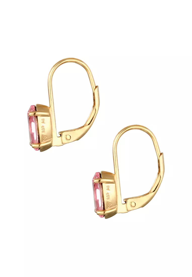 Earrings Oval Crystals Gold Plated Embellished with Crystals by Swarovski®