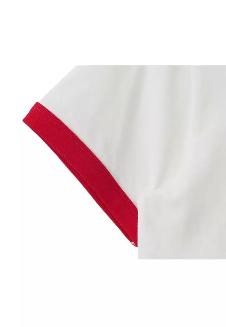 Maison De Rola Ringer T-Shirt White Red