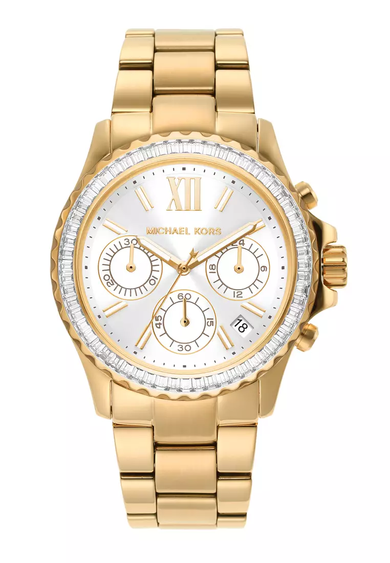 White and gold mk watch outlet