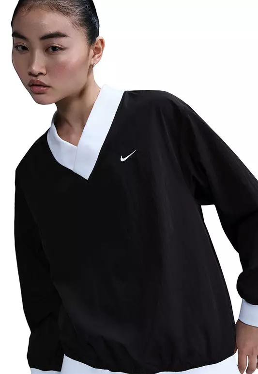 Sportswear Essential Women's Loose UV Woven Long-Sleeves V-Neck Top