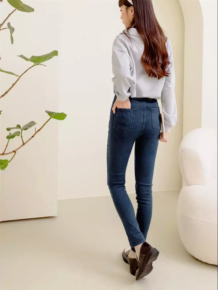 Buy OBSTYLE High-cotton Double Button Design Imitation Denim High Waist  Pants Skirt《BA4896》 2024 Online