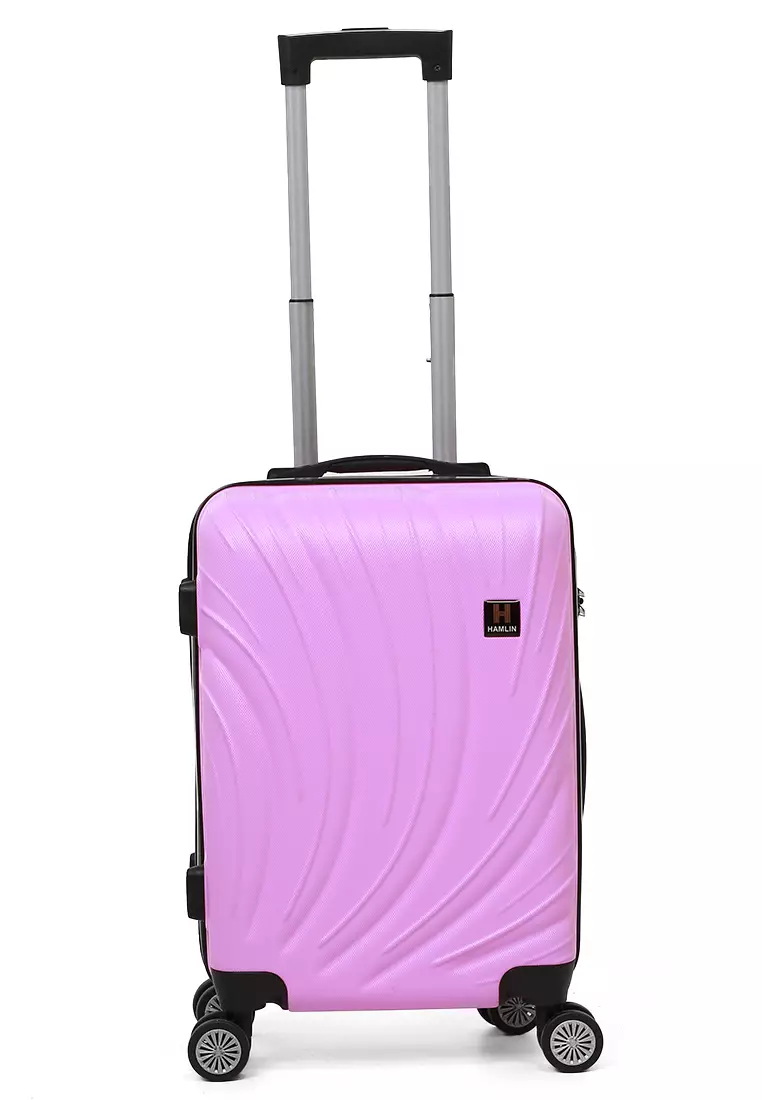 Carlton Tas Koper Unisex Size 20 Inch Travel Luggage Large Compartment Material Fiber ABS ORIGINAL - Pink