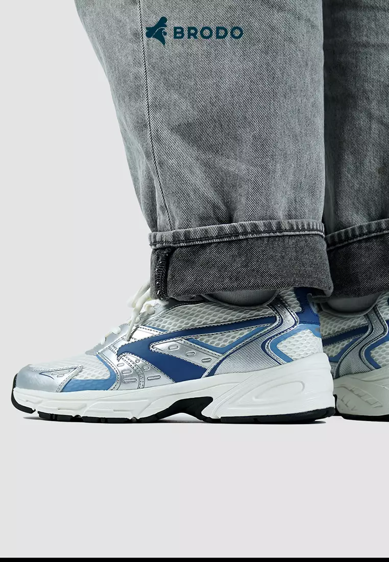 BRODO - Sneakers Ace Neptune Silver Blue OWS