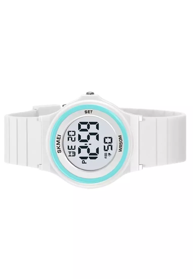 Jam Tangan Wanita 2303 Digital Rubber ORIGINAL - White