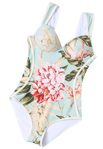 Sunnydaysweety multi Sweet Gathered Slim One-Piece Swimsuit A21071407MT A3E73US8DFBF09GS_1
