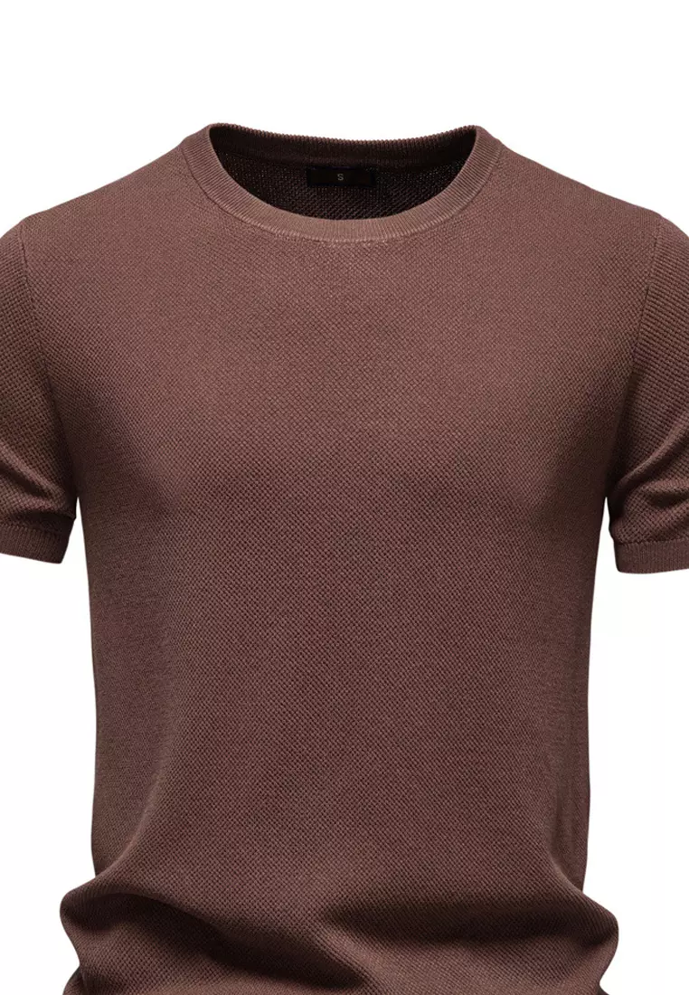 Basic Casual Crew Neck T-Shirt AX-PSD8000