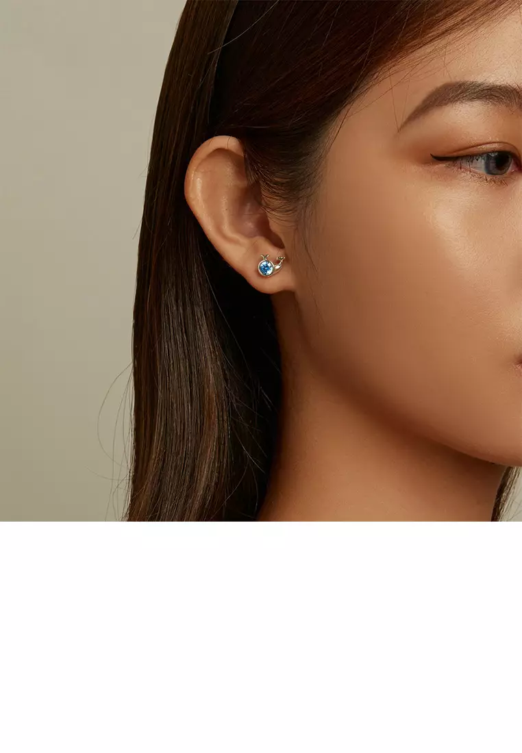 Buy SOEOES 925 Sterling Silver Simple Cute Whale Stud Earrings