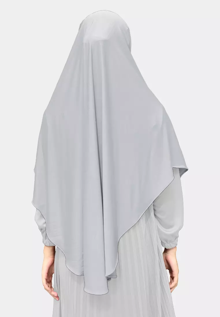 Cotton Bee - Haniya Bergo Instan | Hijab Instan | Bergo Wudhu - Lava Grey