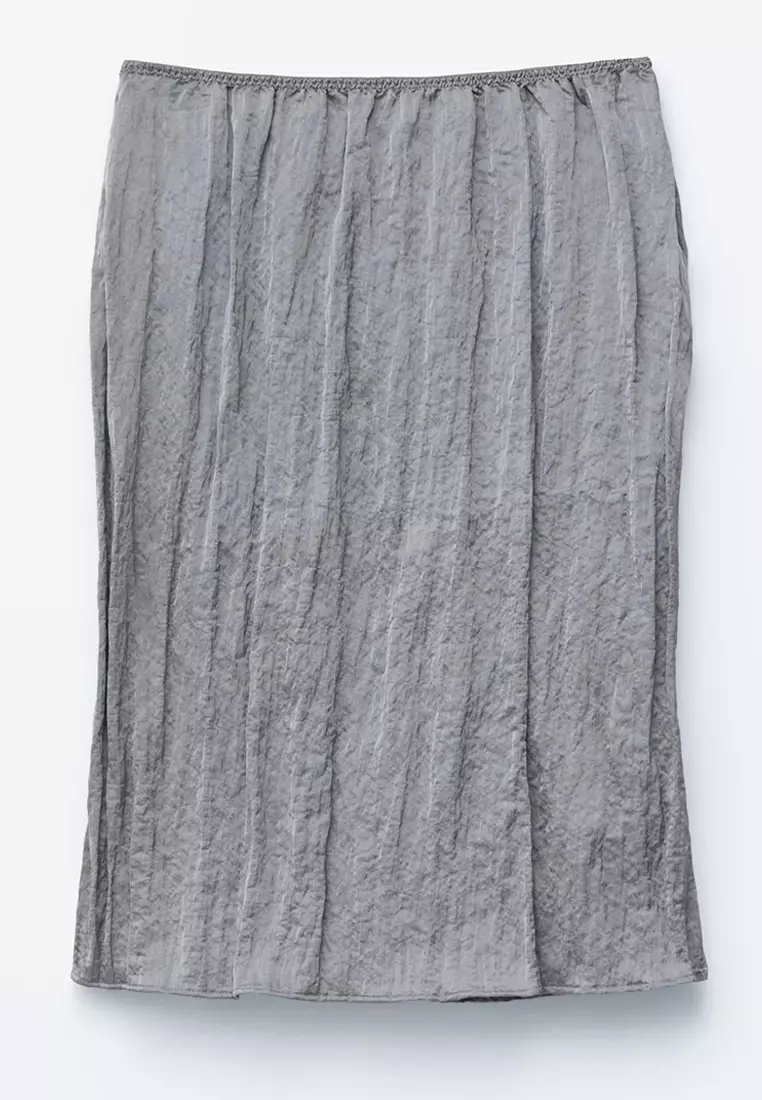 Knee-Length Crêpe Skirt