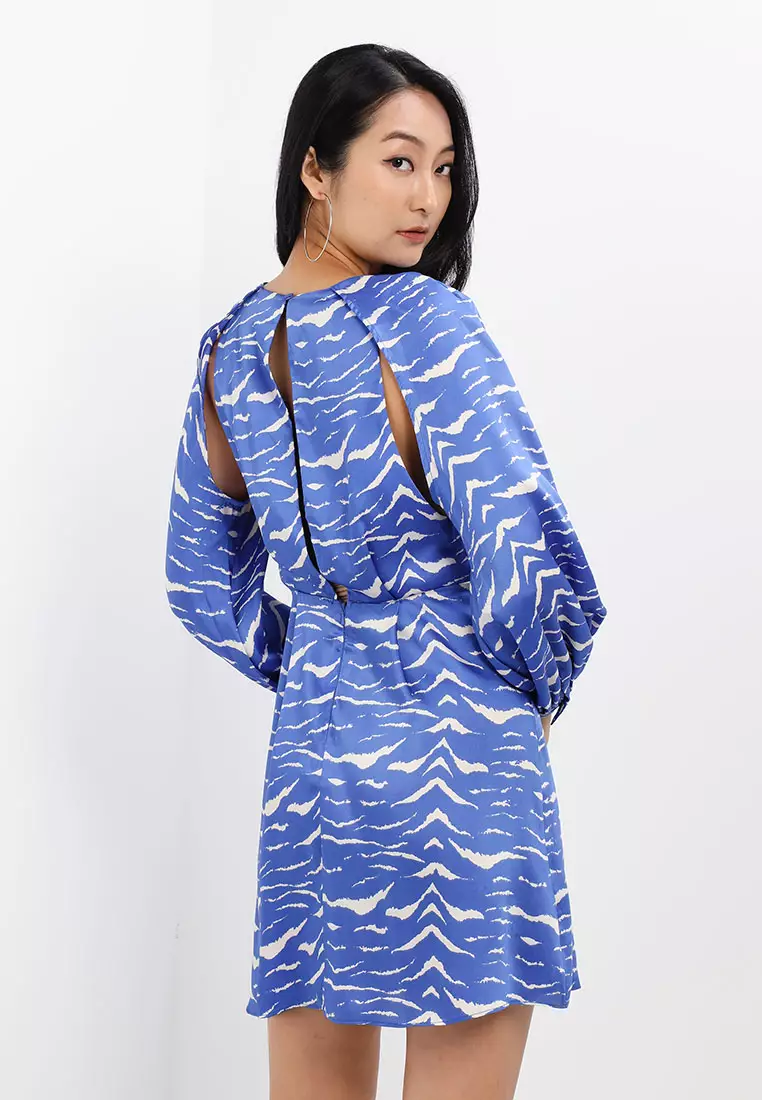 Topshop zebra top pinafore dress