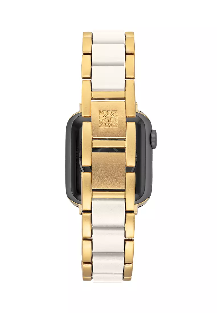 Anne klein white 2024 and gold watch