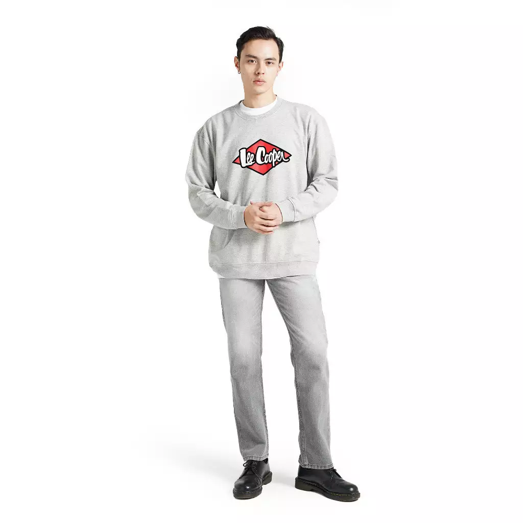 Lee Cooper Sweater Logo Retro Misty 71