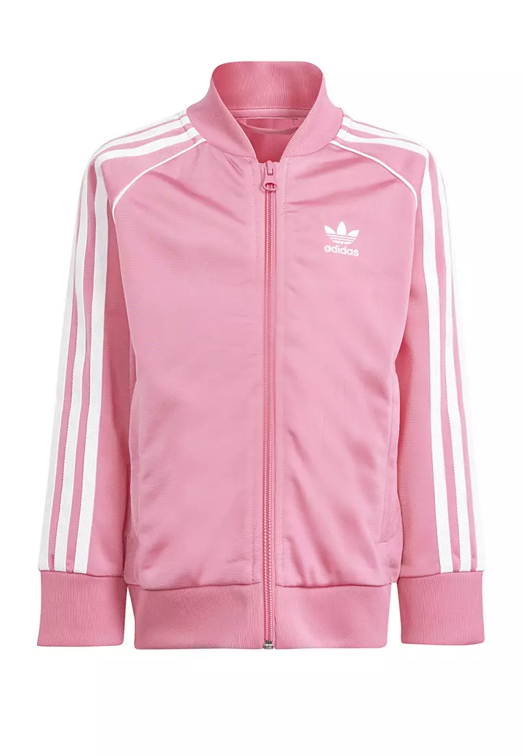 Adidas pink sst tracksuit new arrivals