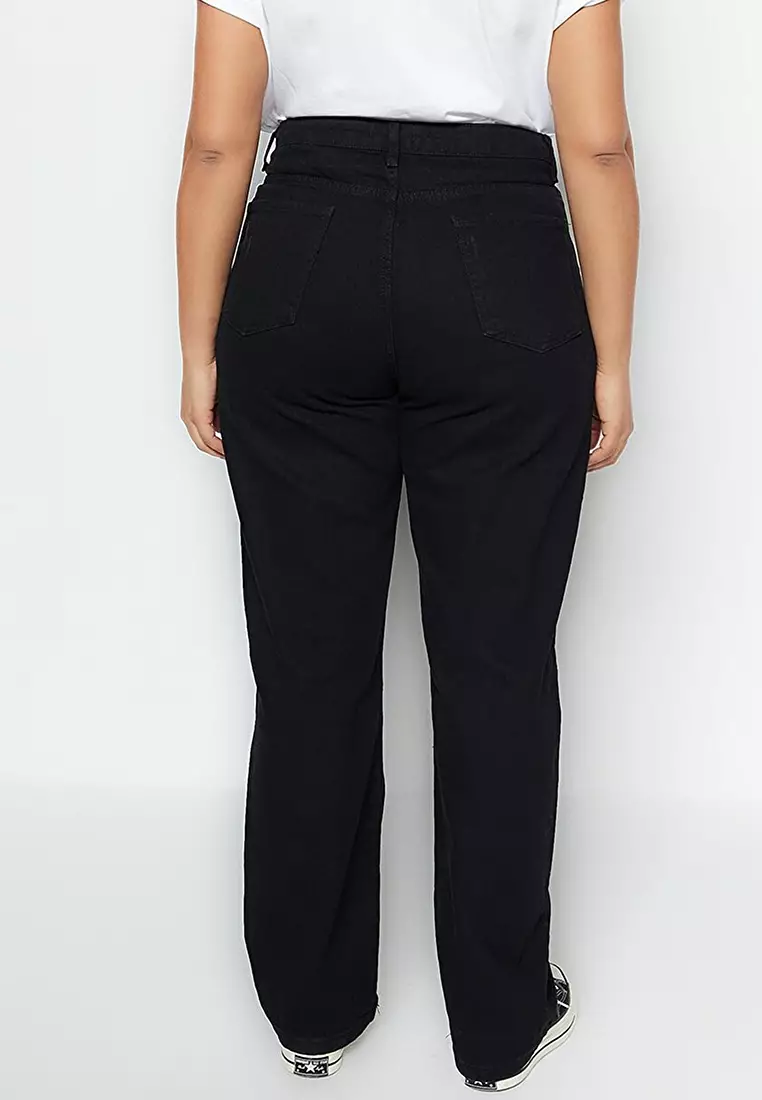 Destroyed bootcut jeans womens top