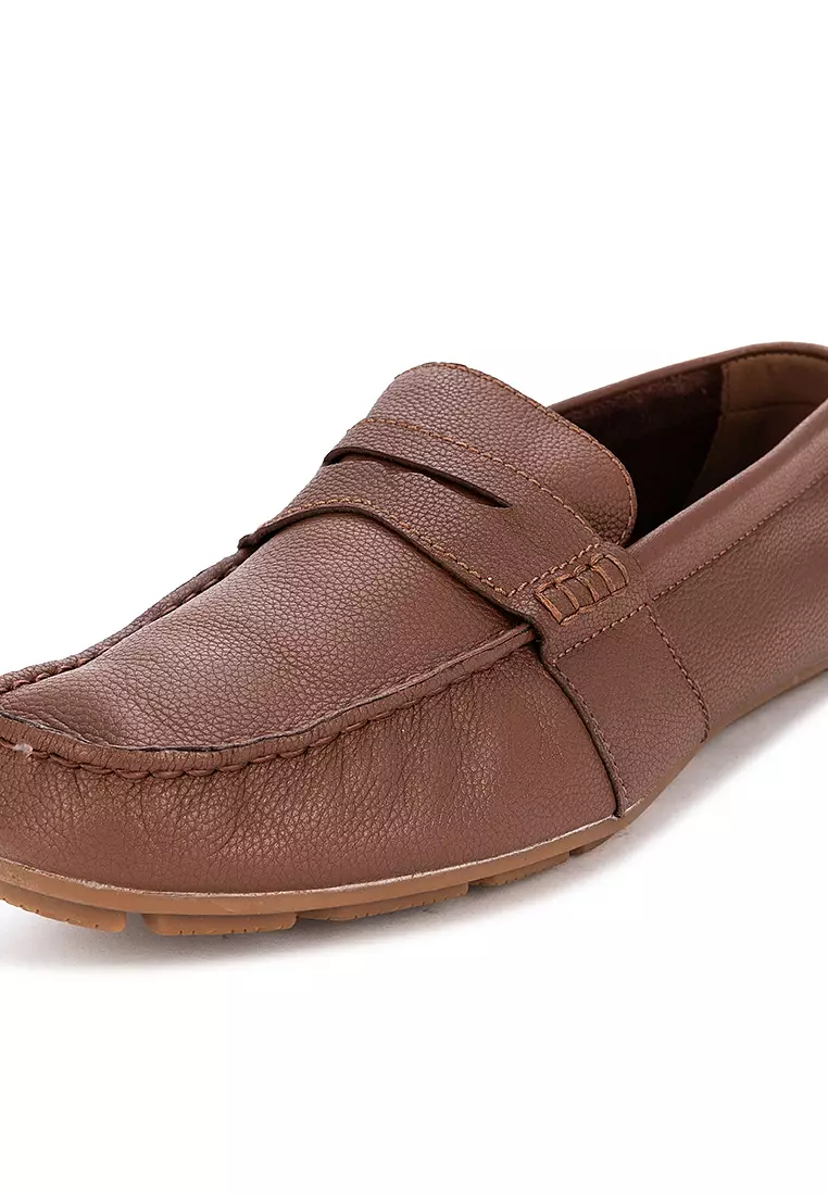Men's Wave Driver Penny Loafers Brown