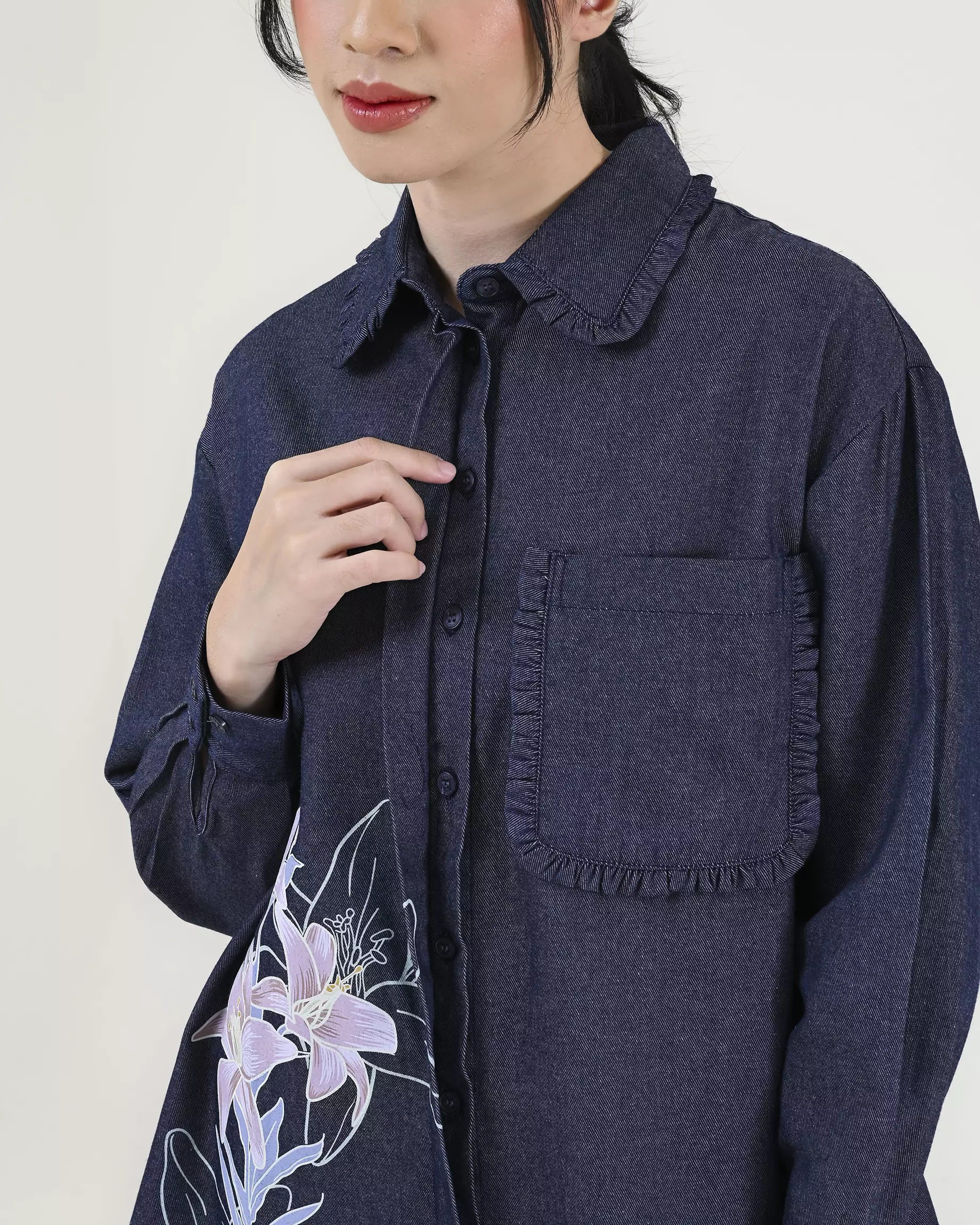 Geulis.id LULU SHIRT - Darkdenimlily