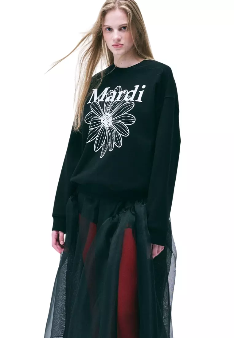 Sweatshirt Flowermardi - Black White