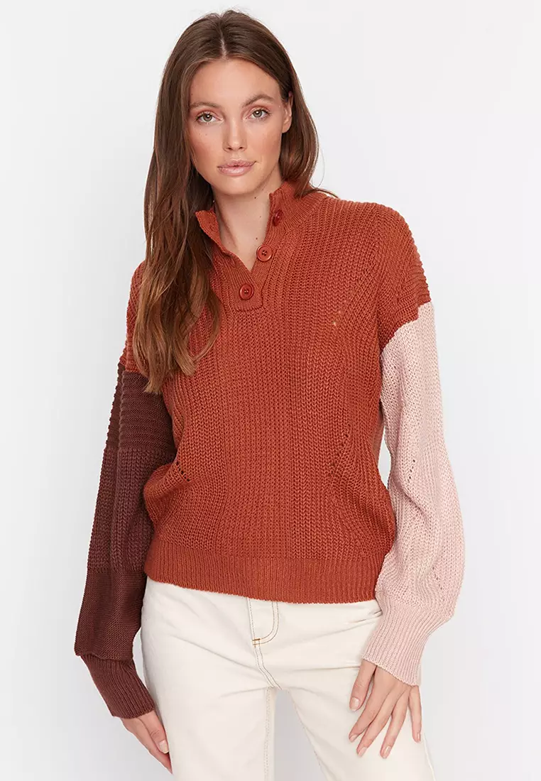 Buy Trendyol Color Block Sweater 2023 Online ZALORA Singapore