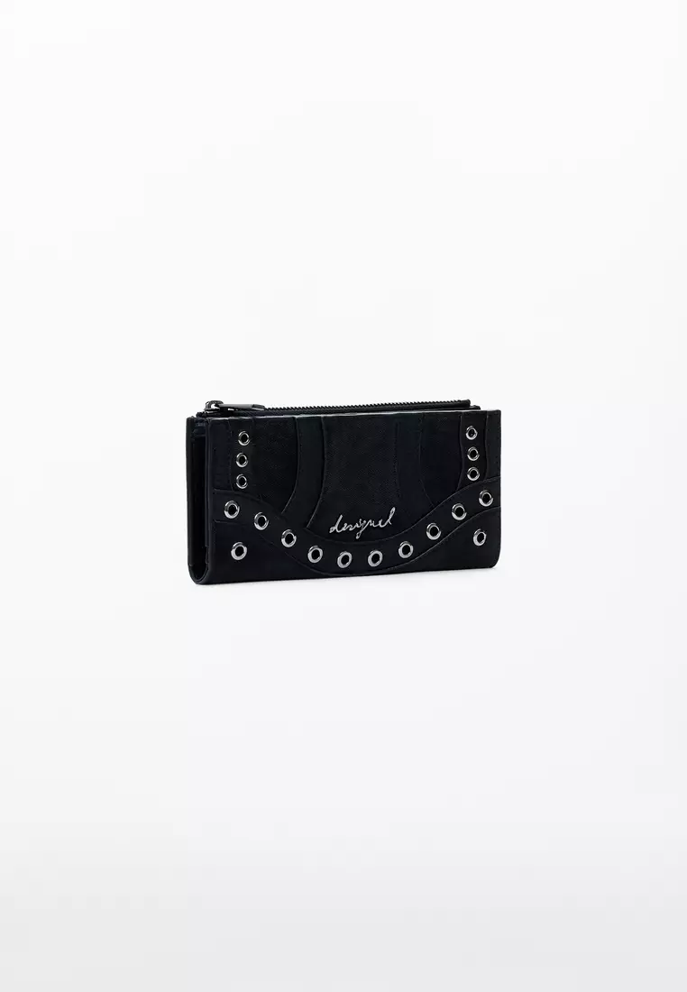 Medium snake studded wallet