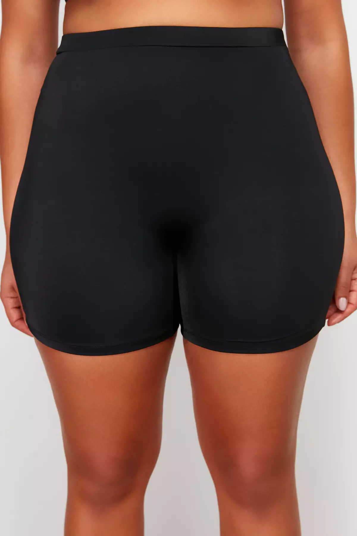Plus Size High Waist Fitted Knit Bikini Bottom