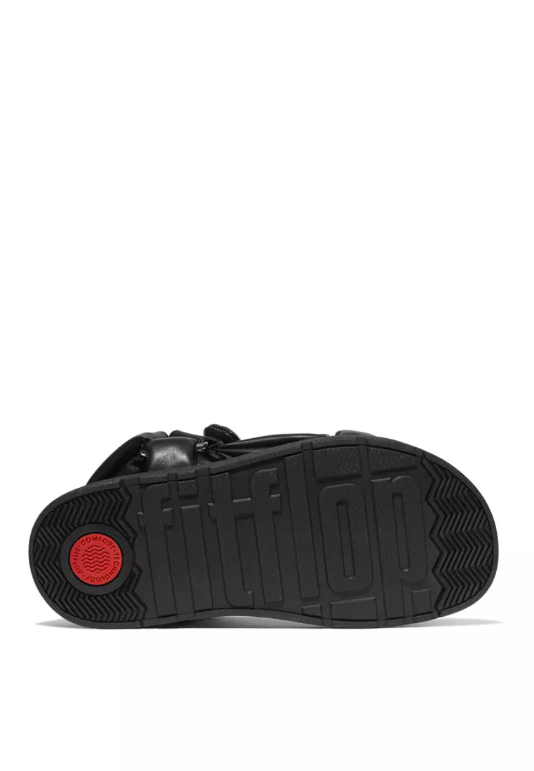 GEN-FF Women's Soft-Leather Back-Strap Sandals - All Black (IZ8-090)