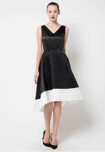 Cassey Dress Black and White