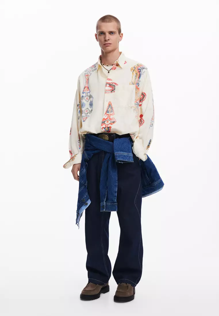 Ethnic long-sleeve shirt