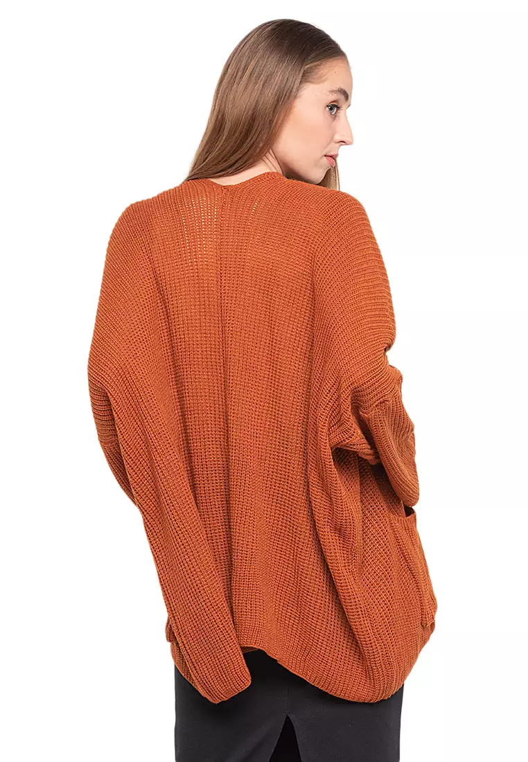 Yoluta Kardigan Oversize Atasan Wanita Long Sleeves Premium Quality - Coral