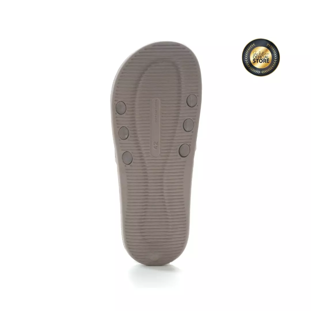 ZANDILAC - SANDAL LAKI DEWASA CH122046LD selop pria full karet coklat taupe