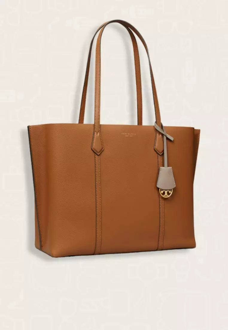 Tory Burch Perry Triple-Compartment Tote Bag Light Umber