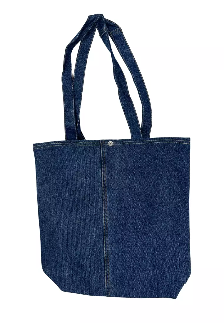 Tri-Panel Embroidered Tote Bag