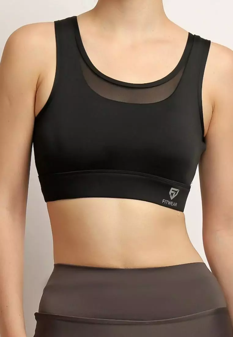 Fitwear - Sportbra Olahraga Wanita BARBARA BACKNET - BLACK