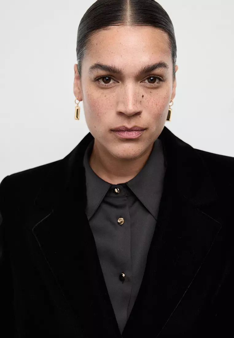 Double-Breasted Velvet Jacket