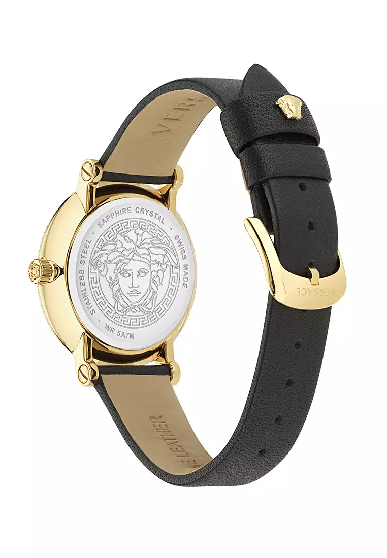 腕時計その他 Versace Greca Flourish Leather Watch Greca Flourish Watch Black,Gold | VERSACE US