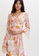 MAJE white and pink and orange Flower Power Print Satin Dress 753DDAA67C1312GS_1