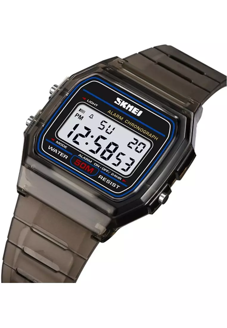 Jam Tangan Digital Pria Waterproof Many Function Strap Tali Material TPU DV45 ORIGINAL