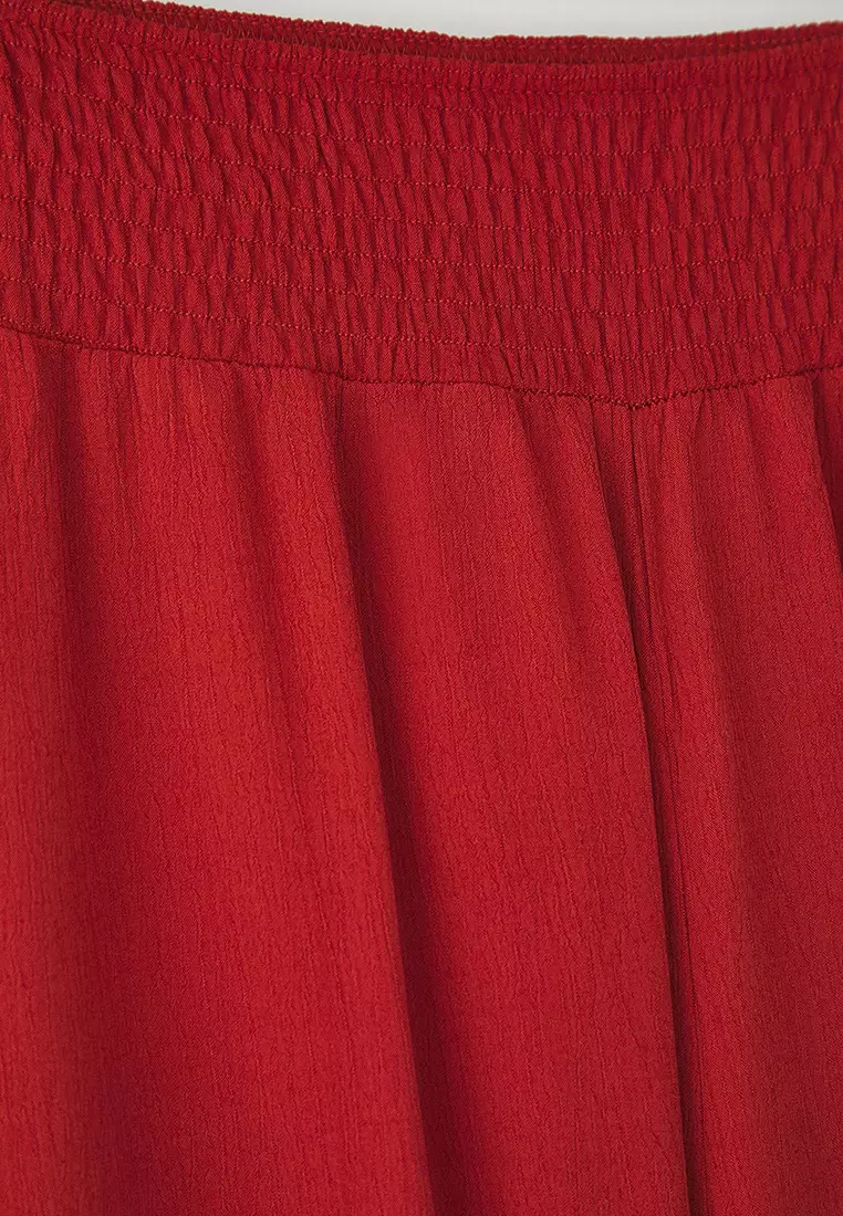 Tile Wide Leg High Waist Beach Wear Plus Size Trousers TBBSS25AR00000