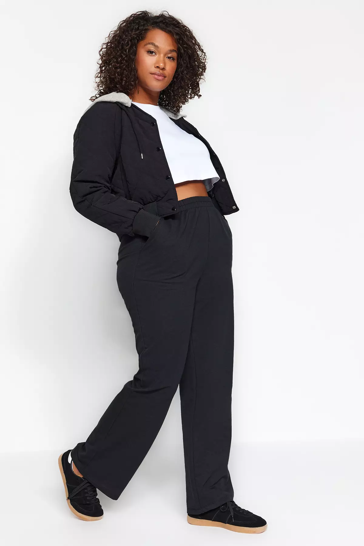 Women's plus clearance size black joggers