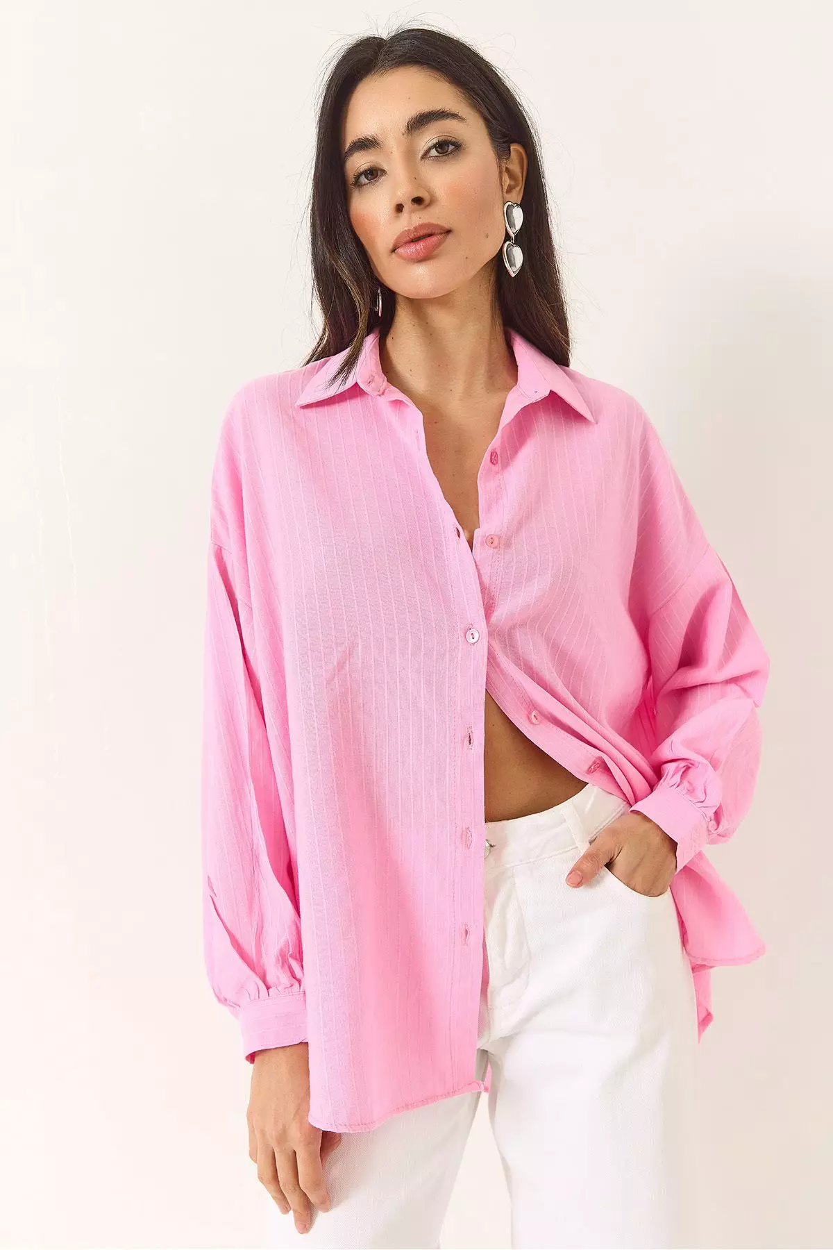 Women's Jacquard Linen Shirt 60171028