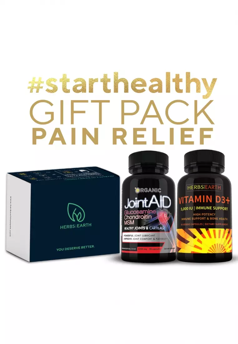 Buy Herbs of the Earth Gift Box for Pain Joint Aid and Vitamin D3