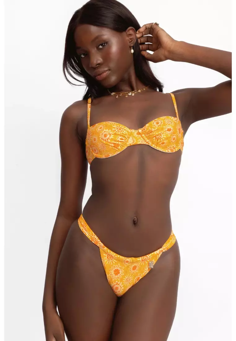Georgia Ruched Underwire Bikini Top / Mimosa