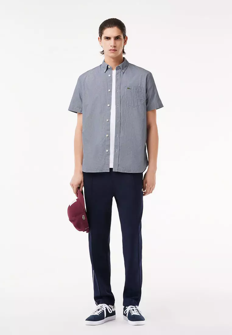 Short Sleeved Regular Fit Gingham Print Shirt