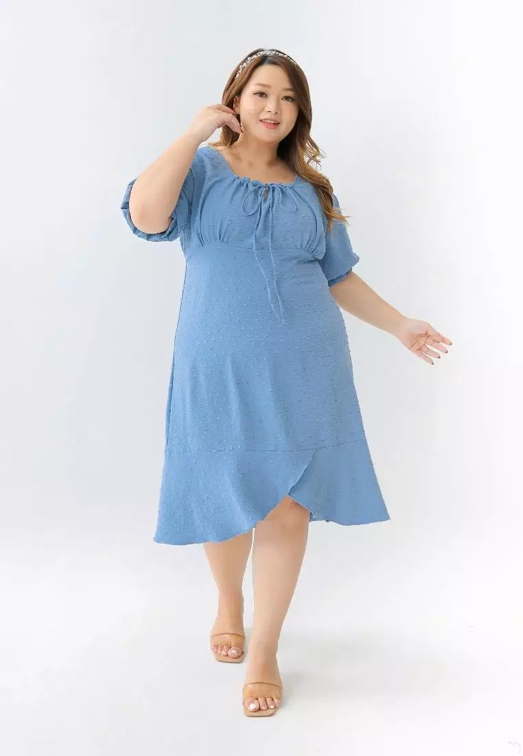 Plus Size Dress Clarissa Light Blue